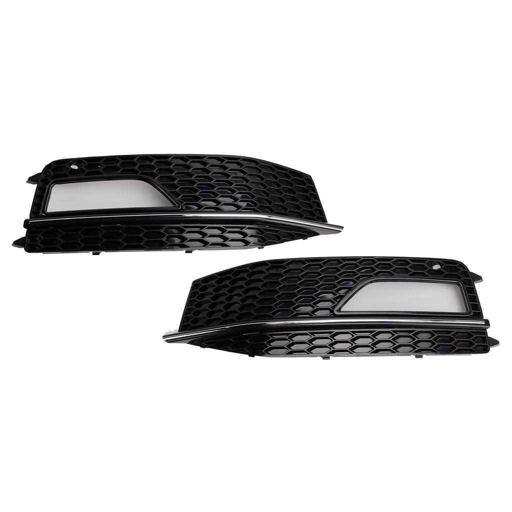 2 STK Støtfanger Tåkelys Lampe Deksel Grill Gitter 8K0807682M 8K0807681L Passer A4 S-line S4 2013-2015