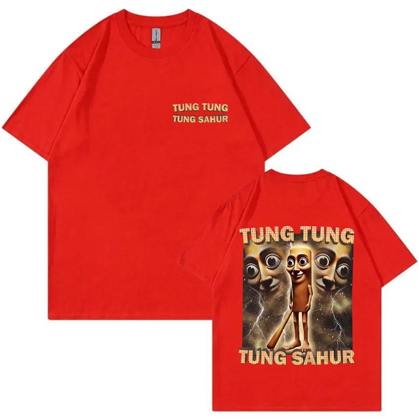 Tung Tung Tung Sahur Funny Baseball Bat Meme Graphic Print T Shirt Men Casual Humor Style T Shirts Unisex Summer O-Neck T-shirt