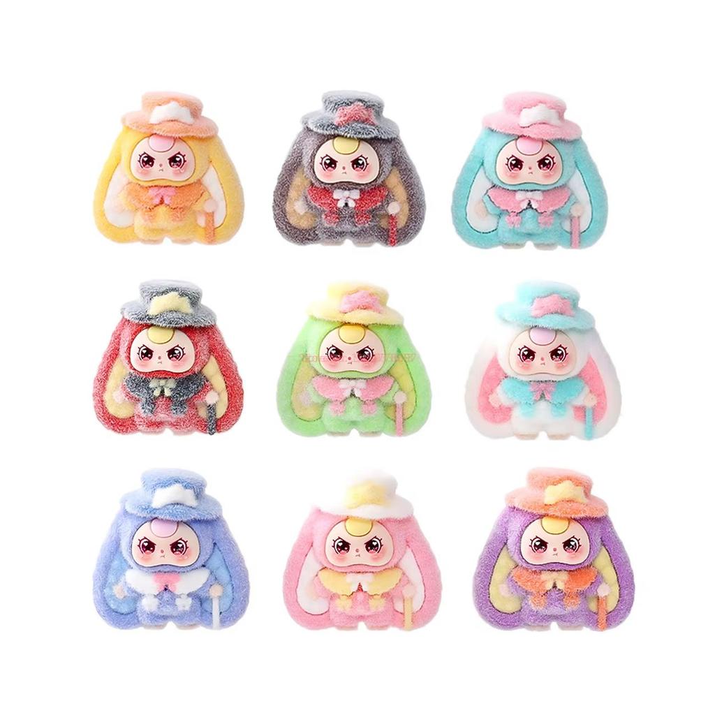 9Pcs Baby Three Flocked Cartoon Gentleman Mini Bean Dolls Cute 4Cm Desktop Ornaments Bag Accessories For Kids  Toys