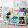 Peppa Pig Customize Text Blanket Throw Customizable Blanket Soft Warm Cozy for Couch Chair Bed Nap Ideal for All Seasons