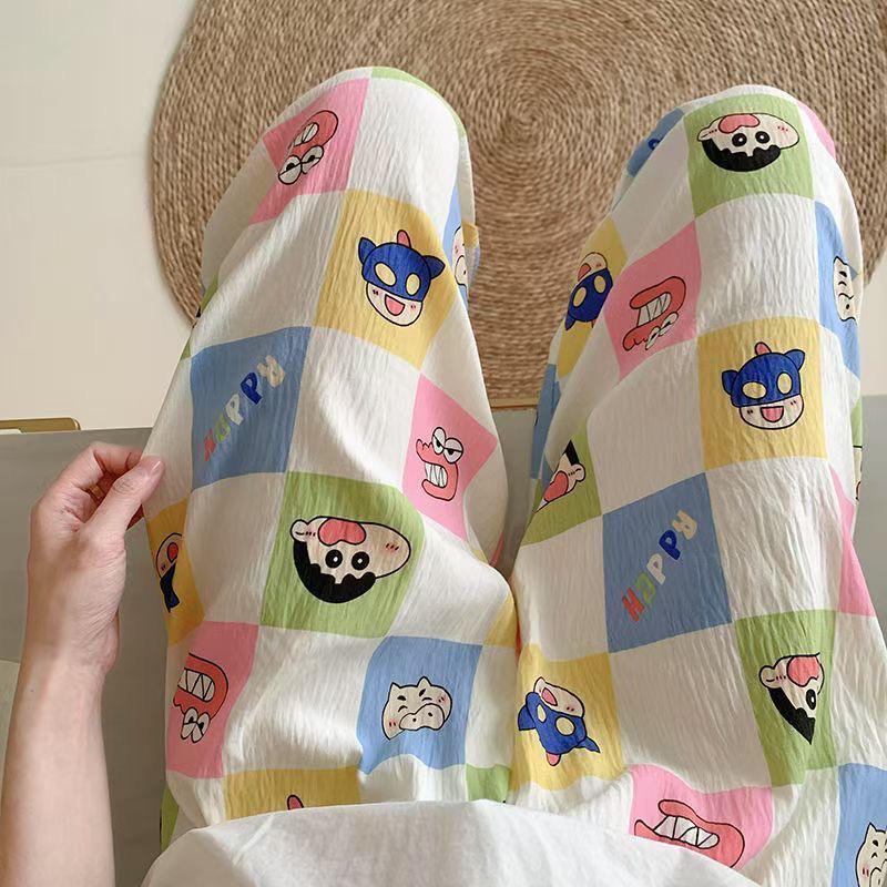Women's Miracle Pajama Pants: Spring/Summer, Loose, Mosquito-Proof, Thin Casual Wear for Walks and Air-Conditioned Rooms.