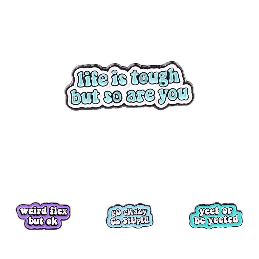 Unique Alloy Letter Brooch Pin For Men And Women Stylish Fashion Accessory