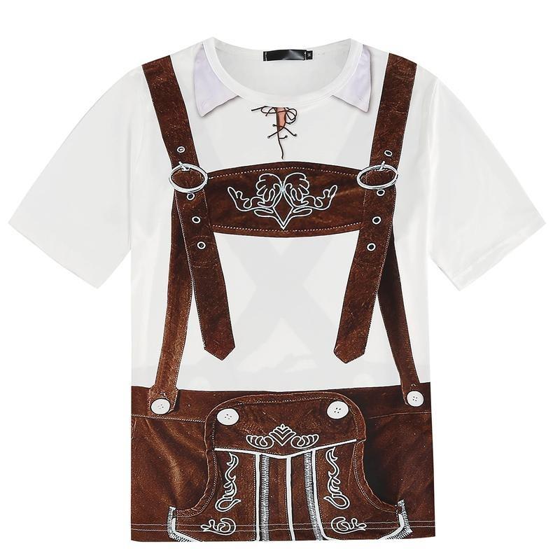 Oktoberfest Birra Bavarese T-Shirt Stampata 3D Germania Lederhosen Grafica T-Shirt Uomo Casual Streetwear Magliette Oversize Top