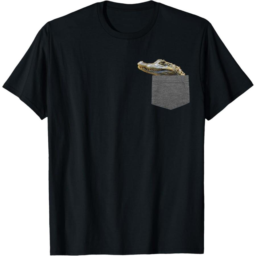 Unisex T-shirt Alligator Lover Alligator In a Pocket Pocket Crocodile T-Shirt