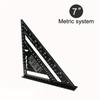 New 7 Inch Triangle Ruler Measurement Tool Carpenter Tools Inch Metric Angle Ruler Speed Square Woodworking Tools
