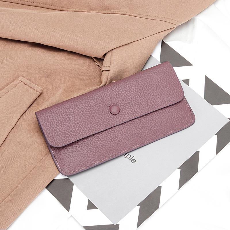 

Ультратонкие длинные женские кошельки из натуральной кожи, отличный клатч из натуральной яловой кожи, модный кошелек-конверт, женский бумажник, 2024 чёрный