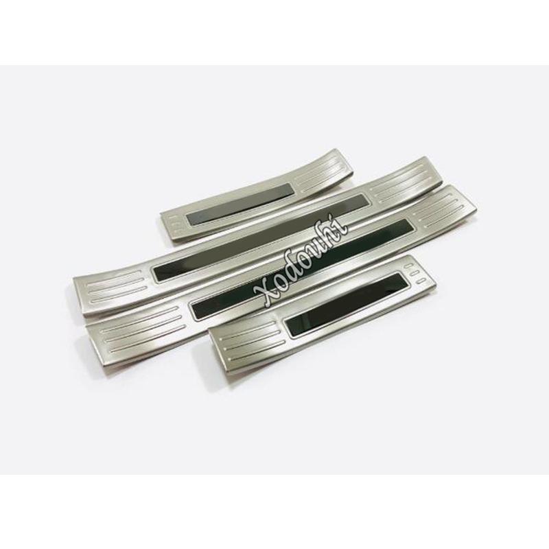 Car Body Stainless Steel Pedal Door Sill Scuff Plate Inner Threshold Bumper Parts 4PCs For Mazda CX-30 CX30