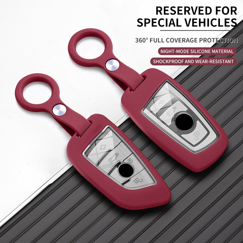 Liquid Silicone Rubber Car Key Case For 1 3 5 7 Series iX1 iX3 i5 X1 X3 X4 X5 F15 X6 X7 F16 F10 F20 F30 F25 M3 M4 Car Key Shell