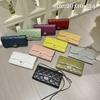Xiaoxiangfeng Small Square Bag, High-End Calfskin Mobile Phone Bag, Versatile Mini Shoulder Crossbody Diamond Chain Bag, Exquisite