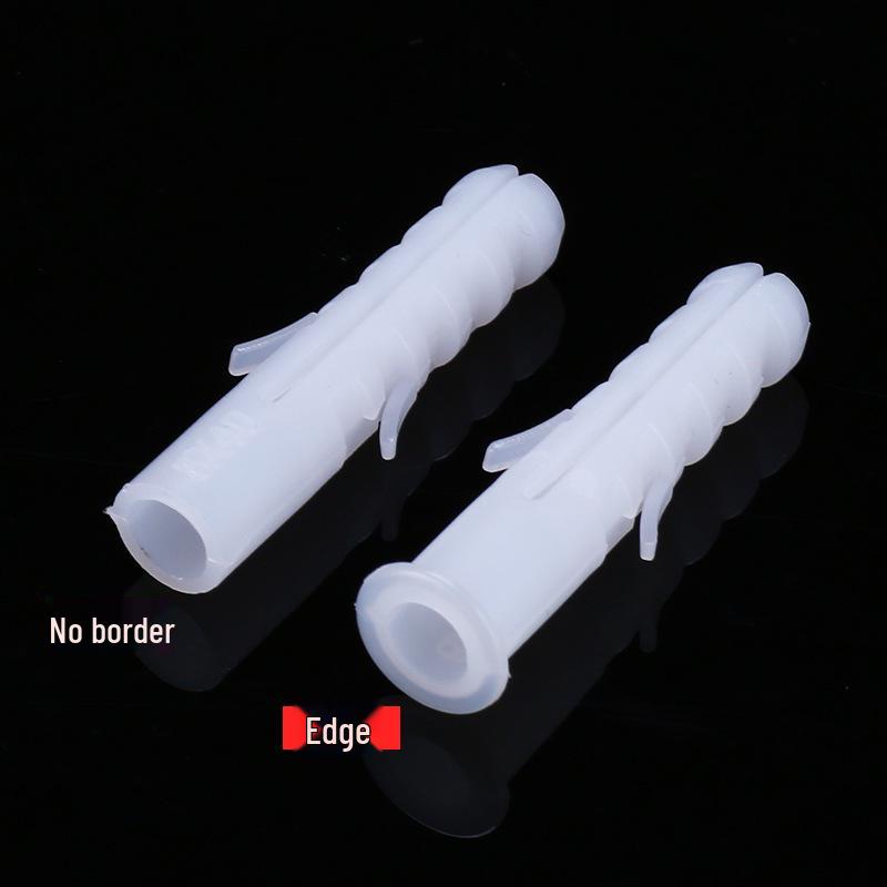 Gray 6x30mm Capless Fish-Shaped Plastic Expansion Tube Screw Plug with Rubber Pellet - New Style