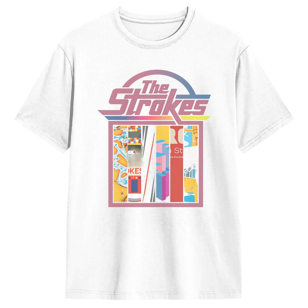 The Strokes Band 100 Cotton T Shirt For Men Summer  Aesthetic T Shirts O Neck Leisure Tees Oversized Print Tops