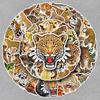 50 Waterproof Cartoon Leopard & Tiger Stickers for Notebook & Planner Decor