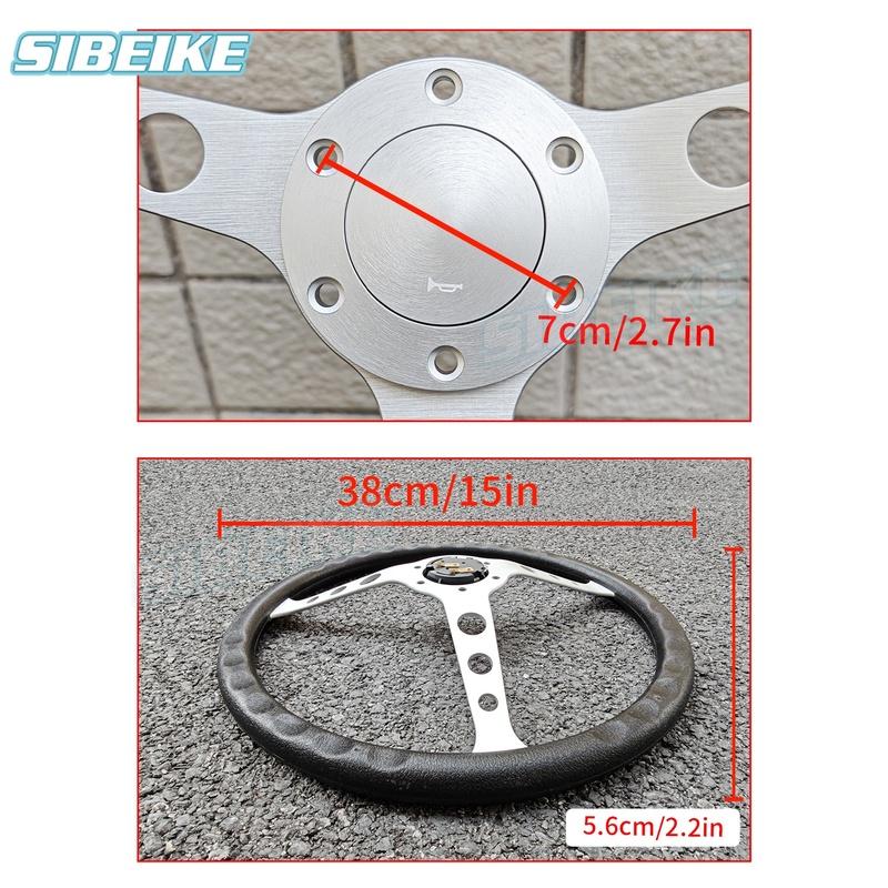 15inch JDM Classic PU Steering Wheel Universal Car Racing Sports Tuning Steering Wheel