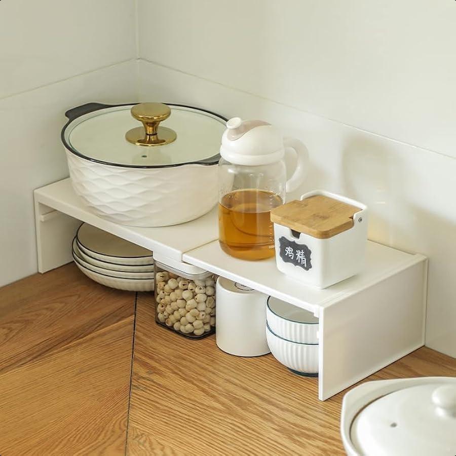 

Кухонные регулируемые многоярусные полки, штабелируемые, расширяемые, нескользящие, подходят для шкафов для хранения, раковин, обувных шкафов, гардеробов, автодомов United States