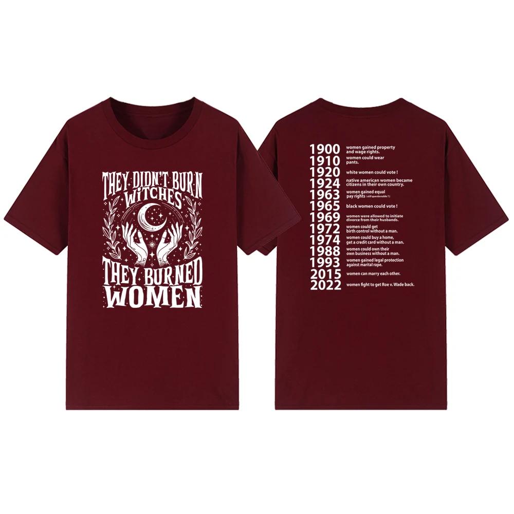 De Brände Inte Häxor De Brände Kvinnor T-shirts Feministisk Häxa T-shirt Kortärmad Dam Grafiska T-shirts Streetwear T-shirts