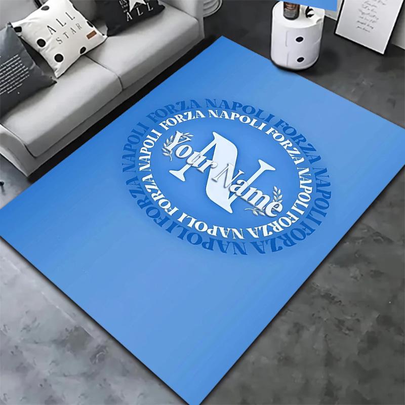Napoli Crest Custom Name Carpet Rug For Living Room Bedroom Home Sofa Decoration Kids Play Nonslip Floor Mat