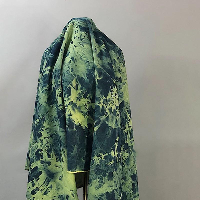 50X170CM Washed Tie-Dyed Denim Fabric DIY Sewing Thickened Cotton Cloth For Coats Clothing Washed Colorful Designer Material