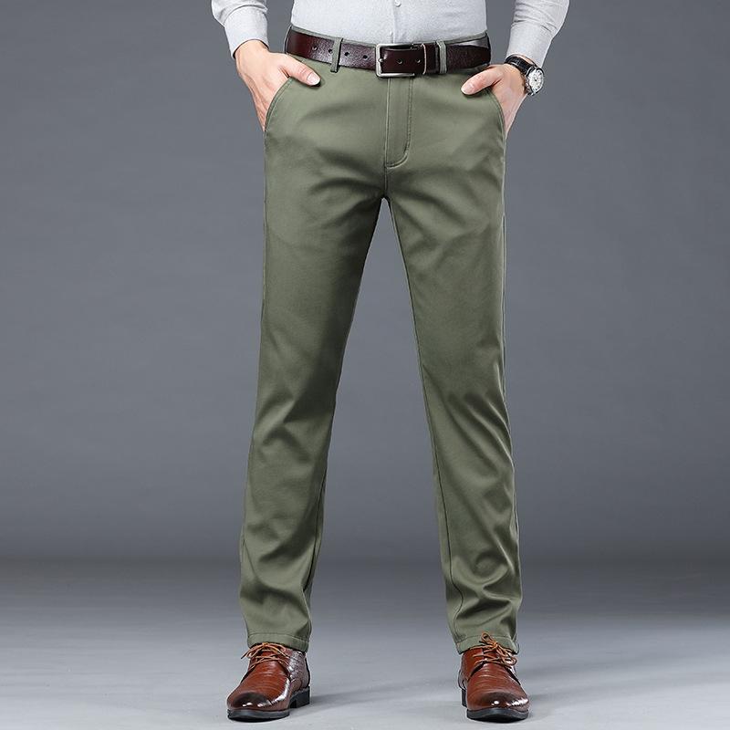 2024 Summer And Autumn Thin Non Ironing Tencel Cotton Casual Pants, Straight Tube Loose Business Pants For Men