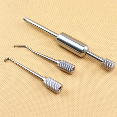 Dental Manual Control Crown Remover with 2 Tips Stainless Steel Press Button