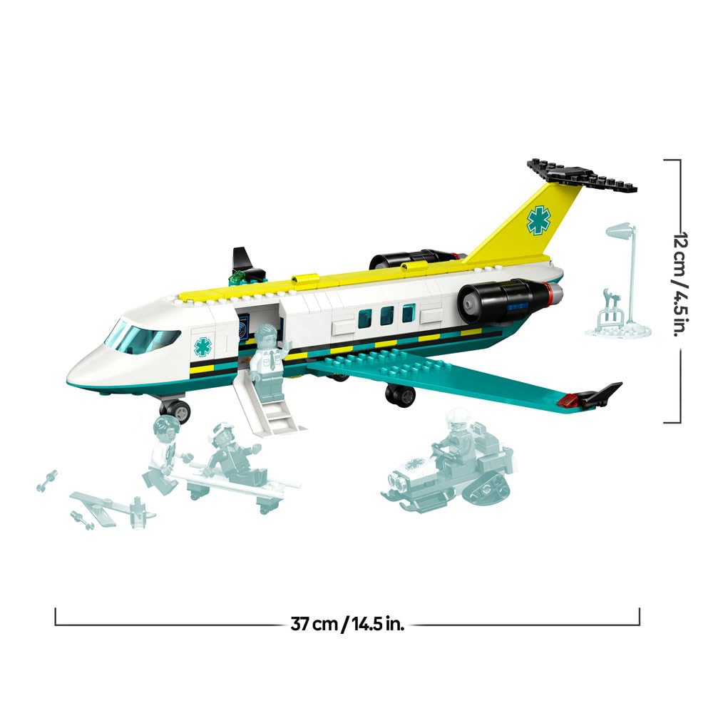 LEGO City Airplane Toy - Birthday Present, Building Blocks, Educational Toy for Boys and Girls, Ages 6, 7, 8, 9, Vehicle, Airplane, Airship, Science,