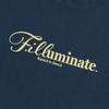 FILLUMINATE (W) Cursive Crop Tee-Navy