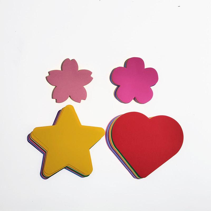 Carton colorat gros: Forme de Inimă, Stea, Floare de Prun și Rotunde pentru Origami și Meșteșuguri pentru Copii