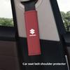 Car Seat Belt Cover Leather Safety Belt Shoulder Protector For Suzuki Swift Ignis Alto SX4 Splash Baleno Car Interior Accessory