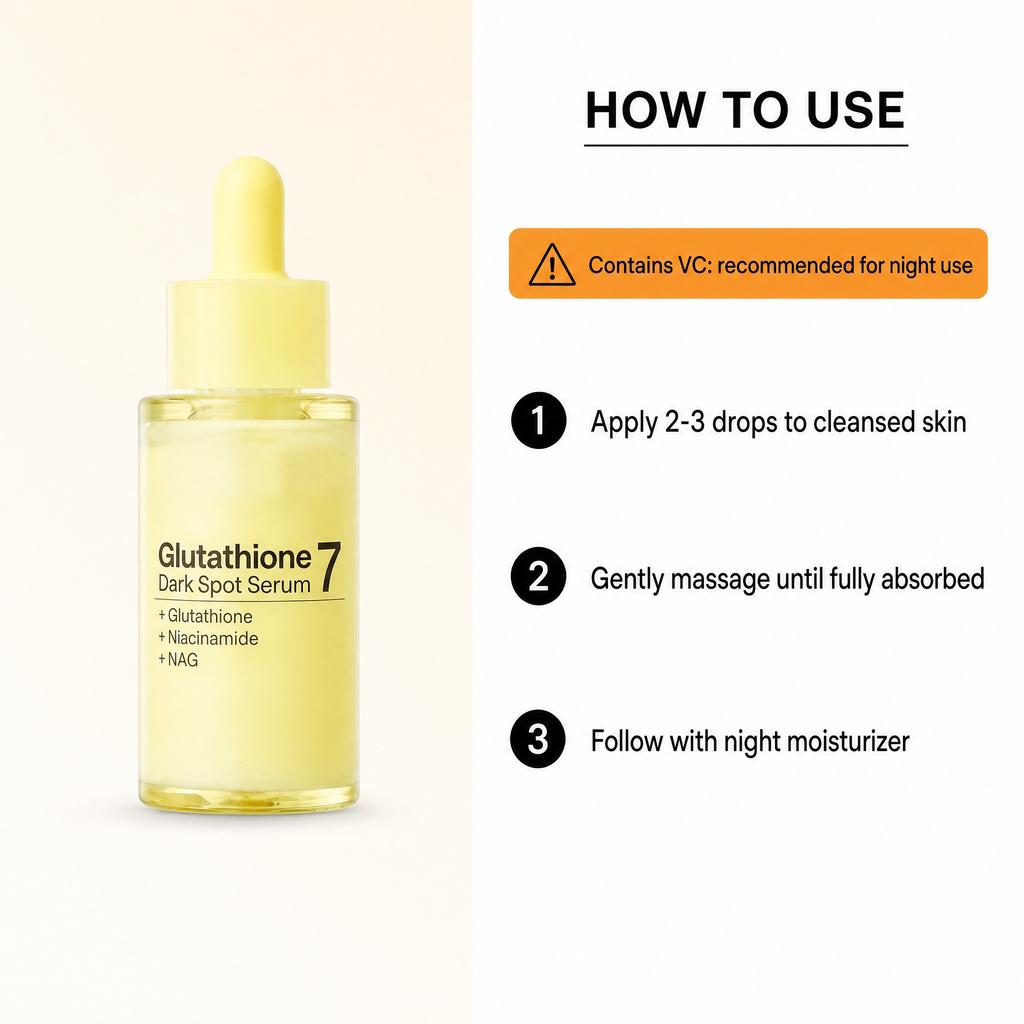 Glutathione Dark Spot Serum, Brightening Facial Essence with Niacinamide