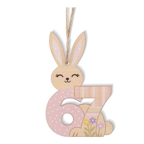 67 Králičí Veľkonočný Košík Štítok Drevený Králik Závesný Štítok Zábavný Šesť Sedem Králik Farmársky Veľkonočný Značka pre Jarnú Párty A