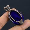 Blue Flash Labradorite Handmade Pendant, Natural Gemstone Jewelry, 999 Copper Wire Wrapped Pendant Jewelry, For Gift