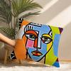 Modern Abstract Painting Pillow Case Short Plush Print Cushion Cover Square Throw Pillow Covers Sofa Home Decor