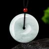 Myanmar Jadeite Ping An Kou Pendant Amulet for Men and Women