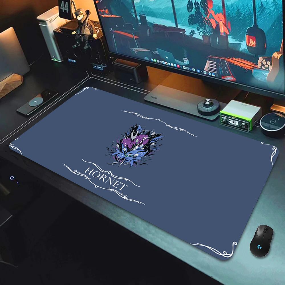 90x40cm Gamer HD Mouse Pad Anime Rubber Mausepad Hollow Knight Lock Edge Keyboard Rug Large Computer Company Office Long Deskmat