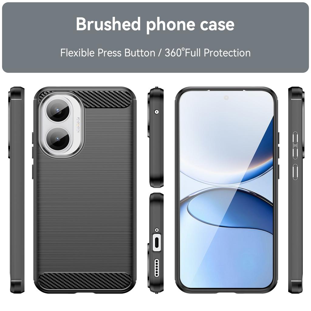 For Poco F7 Case Cover Xiaomi Poco F7 Capas Shockproof Phone Bumper Armor Coque Carbon Fibre Back TPU Soft Fundas Poco F7 Cover