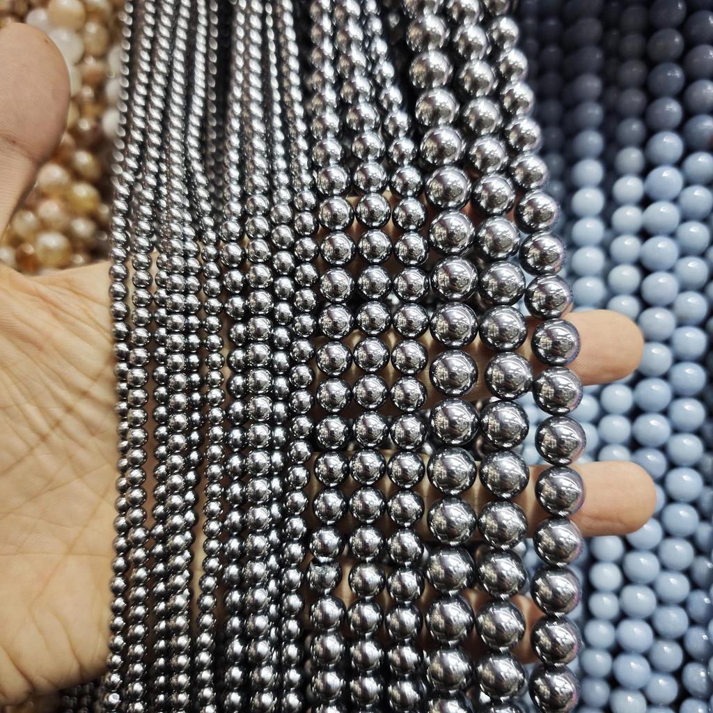 High-Purity Terahertz Titanium Round Beads Bracelet DIY Jewelry Accessory