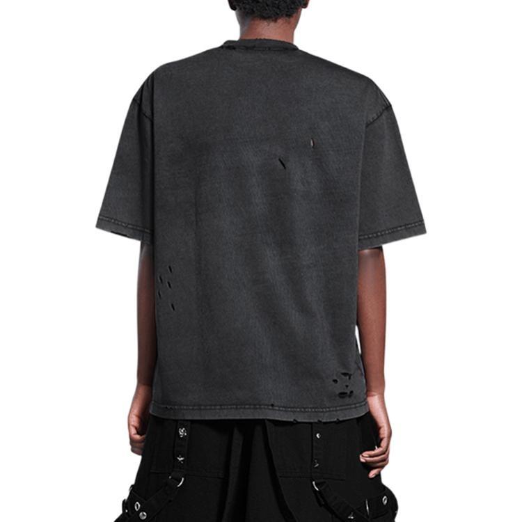 Balenciaga Drop Shoulder Sleeve T Shirt Women's Black 612965TLVJ11074