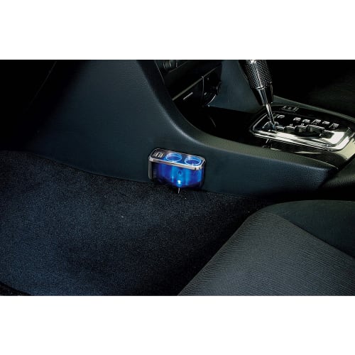 Napolex Fizz 2 Car Cigarette Sockets 2 USB Terminals USB2 4A 12V Car Fuse Included 10A (30mm) Power Monitor Included Angle Adjustment Can Charge Table