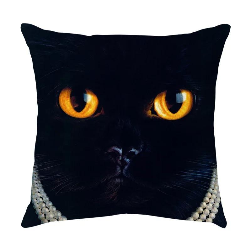 

Cute Cat Pillowcase Car Ornaments Living Room Office Home Pillowcase 16x16Inch