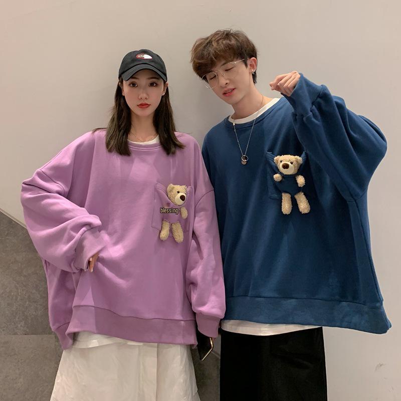 Men's Autumn Trend Little Bear Jacket: Niche Design, 2022 Pullover Style, Ideal for Couples and Students