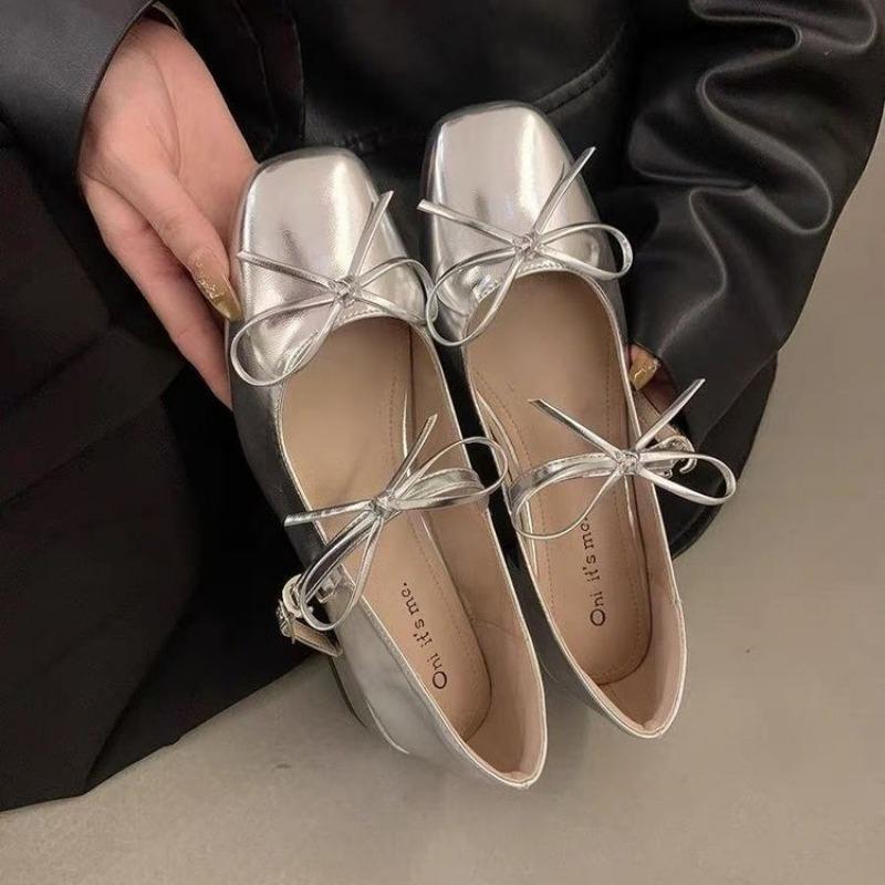 2025 Spring Autumn Women Shoes Fashion Butterfly-knot Shoes Casual Low Heel Dress Street Style Shoes