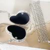 Mini Heart Chain Evening Bag with Diamond-Inlaid Stones