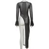 Slim-Fit Sexy Mesh Cardigan for Women - Stylish Cross-Border Design