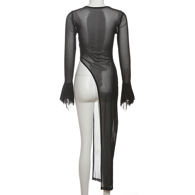 Slim-Fit Sexy Mesh Cardigan for Women - Stylish Cross-Border Design