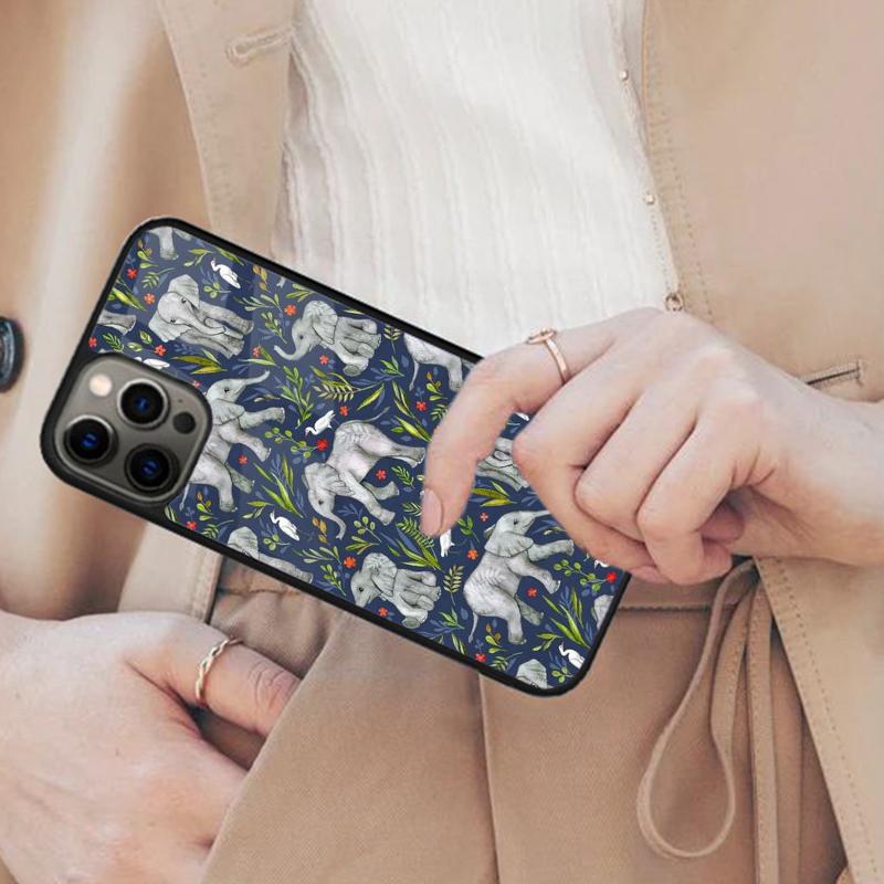 

Elephant Theme Print Magnetic Phone Case For APPLE iPhone 17 Air 16 14 13 12 Pro Max 15 Plus Wireless Charge With MagSafe Cover iPhone 14