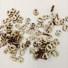 100 Pcs Mixed Wood Alphabet Letters Numbers Button DIY Craft Sewing