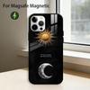 Funny S-Sun Moon Face Phone Case For iPhone17,16,15,14,13,12,11 Plus,Pro Magnetic with Magsafe Wireless Charging
