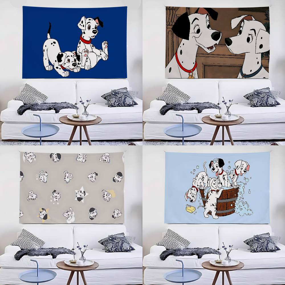 Classic Cartoon101DdalmatiansS Cute Tapestry Wall Hanging Tapestry Art Deco Blanket Curtain Hanging At Home Bedroom Living