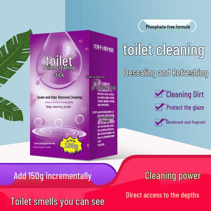 Large Capacity Blue Toilet Cleaning Stick with Deodorizing and Sterilizing Properties