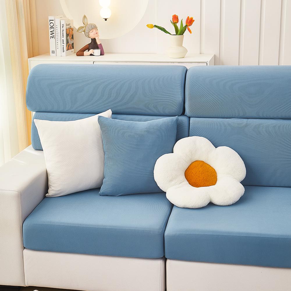 Copridivano Elasticizzato Universale per Tutte le Stagioni Copertura Completa Copertura Colore Unico Moderno Semplice Asciugamano per Divano Copertura Completa Filo di Seta di Ghiaccio Cuscino per Divano