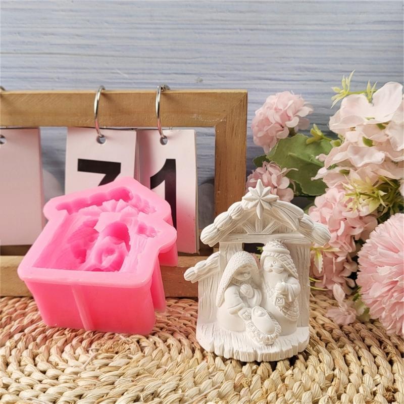 Creative Keyring Castes Molds Sturdy Silicone Christ House Shpe Stylish Molds for Customes Craft Supplies Daily Use